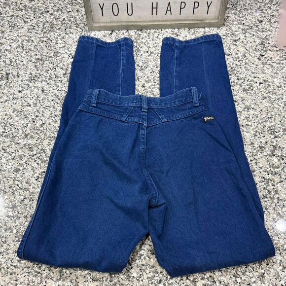 Wrangler Denim - Vintage Wrangler Silverlake Classic Bareback High Rise Dark Jeans Size 3/4 x 36
